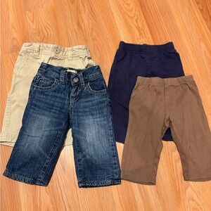 Bundle- four pairs of pants 6 months (denim, chinos)